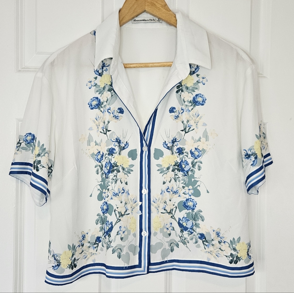 Abercrombie & Fitch AF Outfit 2PC Lounge Casual PJ Top Shorts Set S - Picture 4 of 9